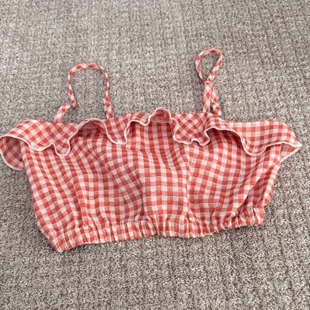 Minkpink Gingham Crop Top